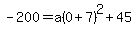 -200=a%280%2B7%29%5E2%2B45