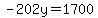 -202y=1700