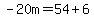 -20m=54%2B6