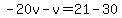 -20v-v=21-30