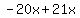 -20x%2B21x
