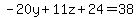 -20y%2B11z%2B24=38