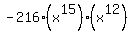 -216%28x%5E15%29%28x%5E12%29