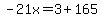 -21x=3%2B165