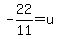 -22%2F11+=+u