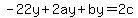 -22y%2B2ay%2Bby=2c