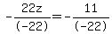 -22z%2F-22=-11%2F-22