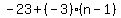 -23%2B%28-3%29%28n-1%29