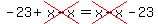 -23%2Bcross%28x-x%29=cross%28x-x%29-23