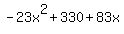 -23x%5E2%2B330%2B83x