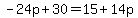 -24p%2B30=15%2B14p