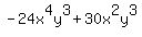 -24x%5E4y%5E3%2B30x%5E2y%5E3