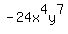 -24x%5E4y%5E7