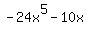 -24x%5E5-10x