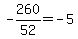 -260%2F52=-5