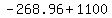 -268.96%2B1100