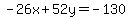 -26x%2B52y=-130
