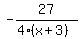 -27%2F%284%28x%2B3%29%29