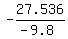 -27.536%2F%28-9.8%29
