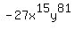 -27x%5E15y%5E81