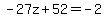 -27z%2B52=+-2