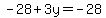 -28%2B3y=-28