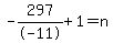 -297%2F-11%2B1=n