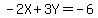 -2X%2B3Y=-6