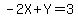 -2X%2BY=3