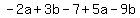 -2a%2B3b-7%2B5a-9b