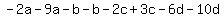 -2a-9a-b-b-2c%2B3c-6d-10d