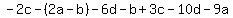 -2c-%282a-b%29-6d-b%2B3c-10d-9a