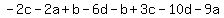 -2c-2a%2Bb-6d-b%2B3c-10d-9a
