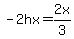 -2hx=2x%2F3