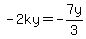 -2ky=-7y%2F3