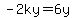 -2ky=6y