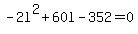 -2l%5E2+%2B+60l+-+352+=+0