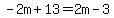 -2m%2B13=2m-3
