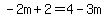 -2m%2B2=4-3m