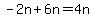 -2n%2B6n=4n