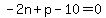 -2n%2Bp-10=0