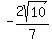 -2sqrt%2810%29%2F7