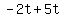 -2t%2B5t