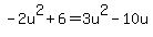 -2u%5E2%2B6=3u%5E2-10u