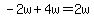 -2w%2B4w=2w