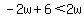 -2w%2B6%3C2w