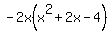 -2x%28x%5E2%2B2x+-4%29