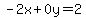 -2x%2B0y=2