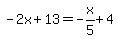 -2x%2B13=-x%2F5%2B4