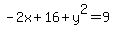 -2x%2B16%2By%5E2=9